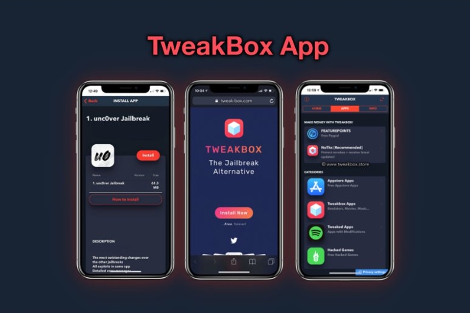 Ứng dụng tải trò chơi TweakBox.