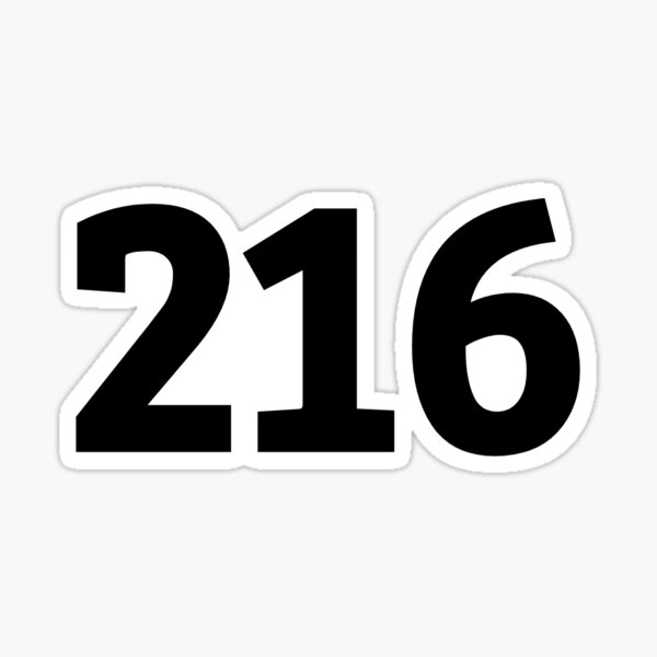 216" Sticker for Sale by clairekeanna | Redbubble